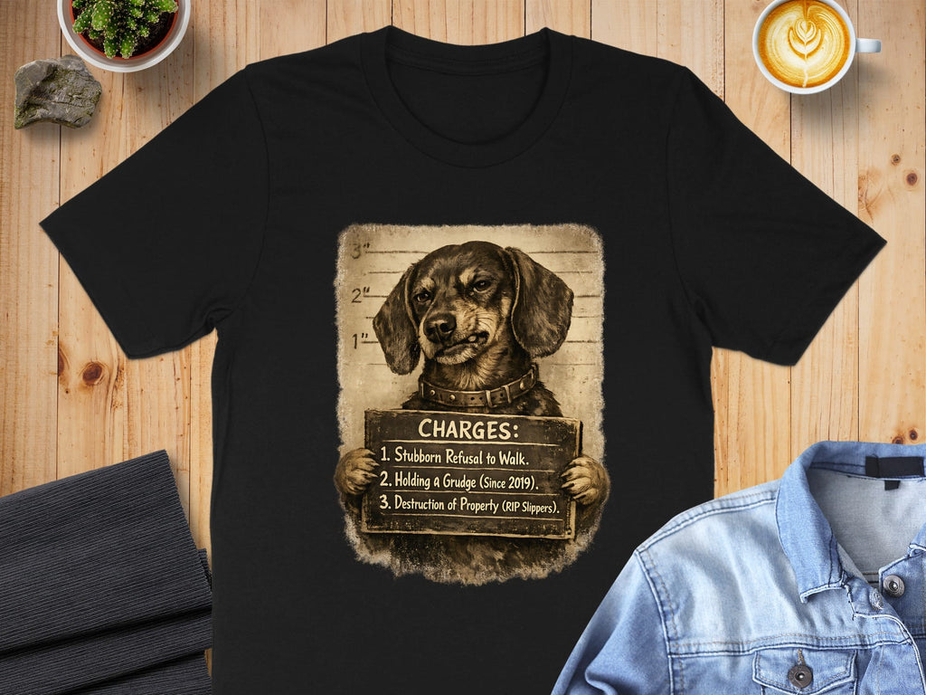 Funny Dog Mugshot T-Shirt for Dog Lovers and Pet Owners