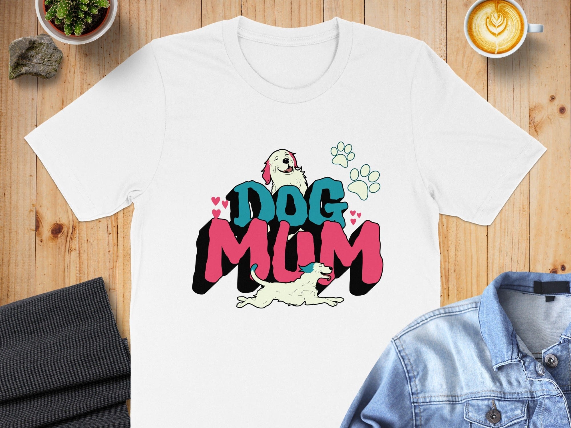 Dog Mum Graphic Print T-shirt for Dog Lovers