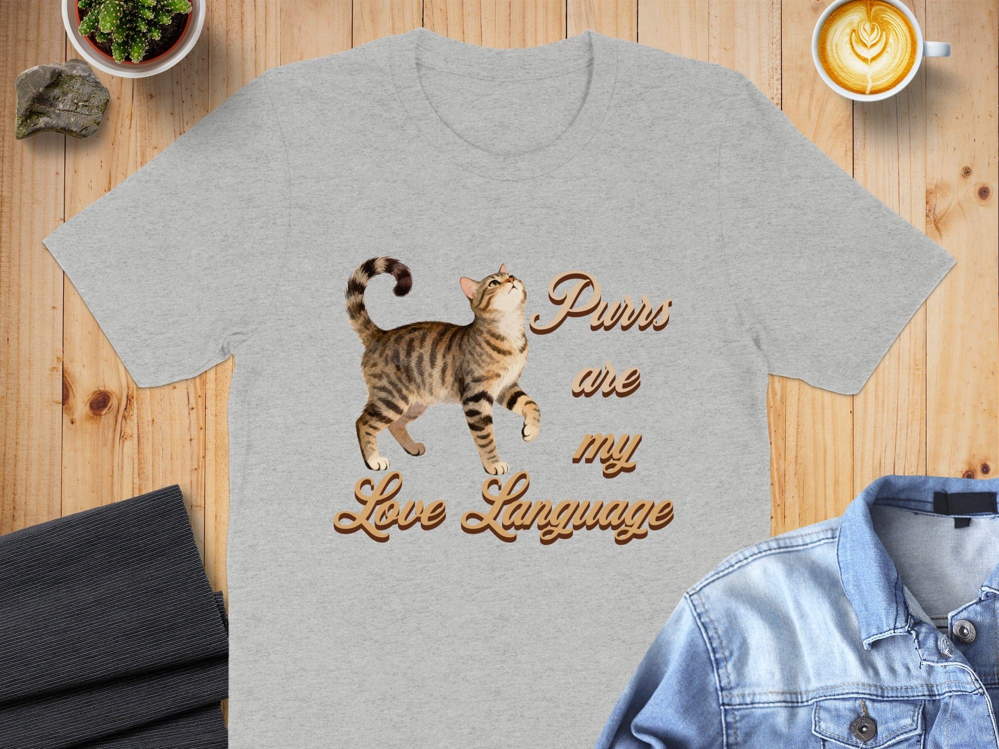 Purrs are my Love Language with Cat Design T-shirt