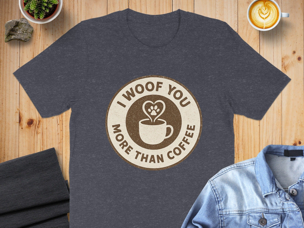 I Woof You More Than Coffee Graphic T-shirt product