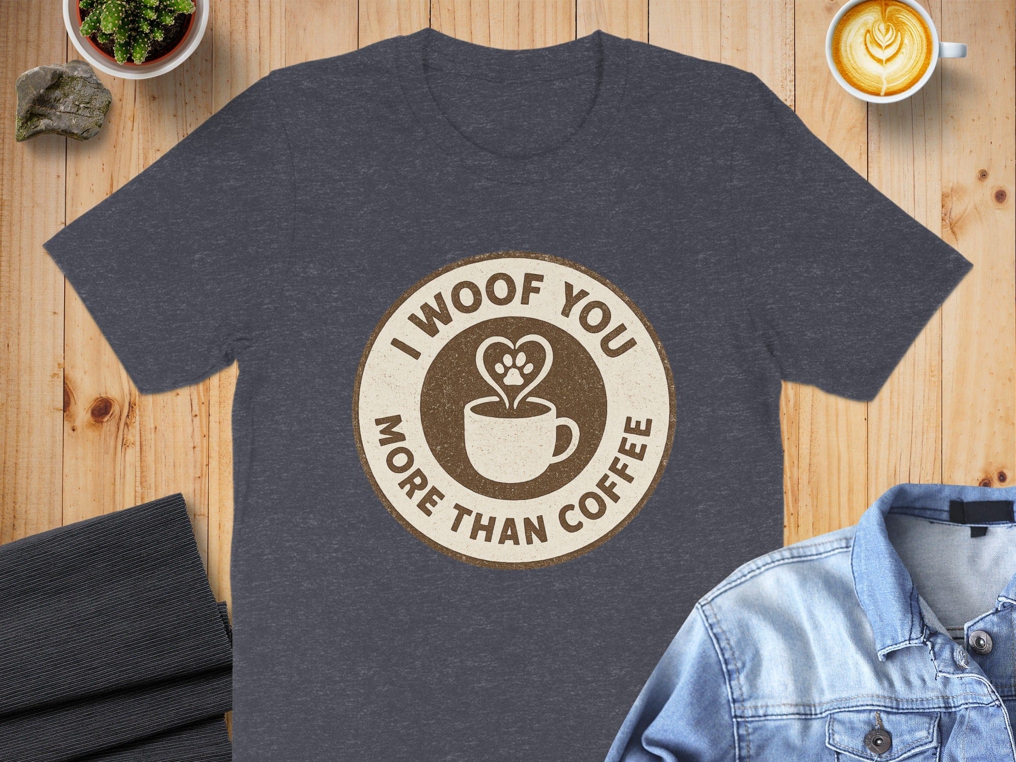 I Woof You More Than Coffee Graphic T-shirt product