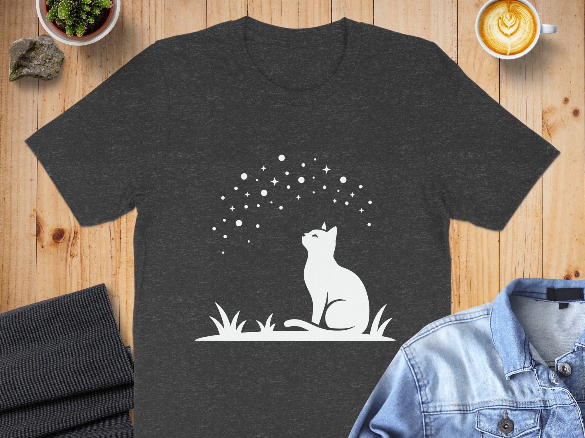 Starry Night Cat Graphic Tee product
