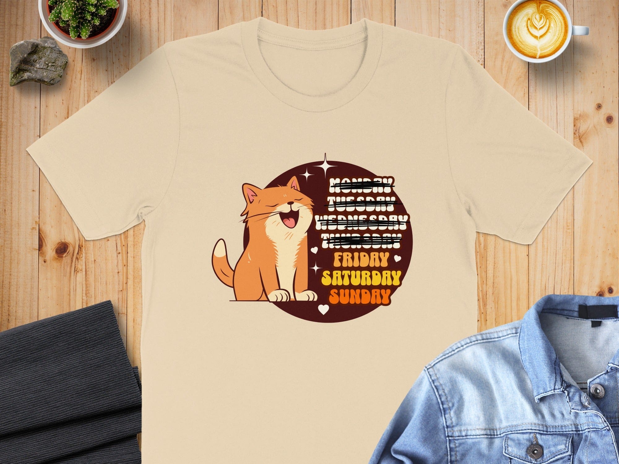 Funny Cat Weekdays Cancelled Shirt