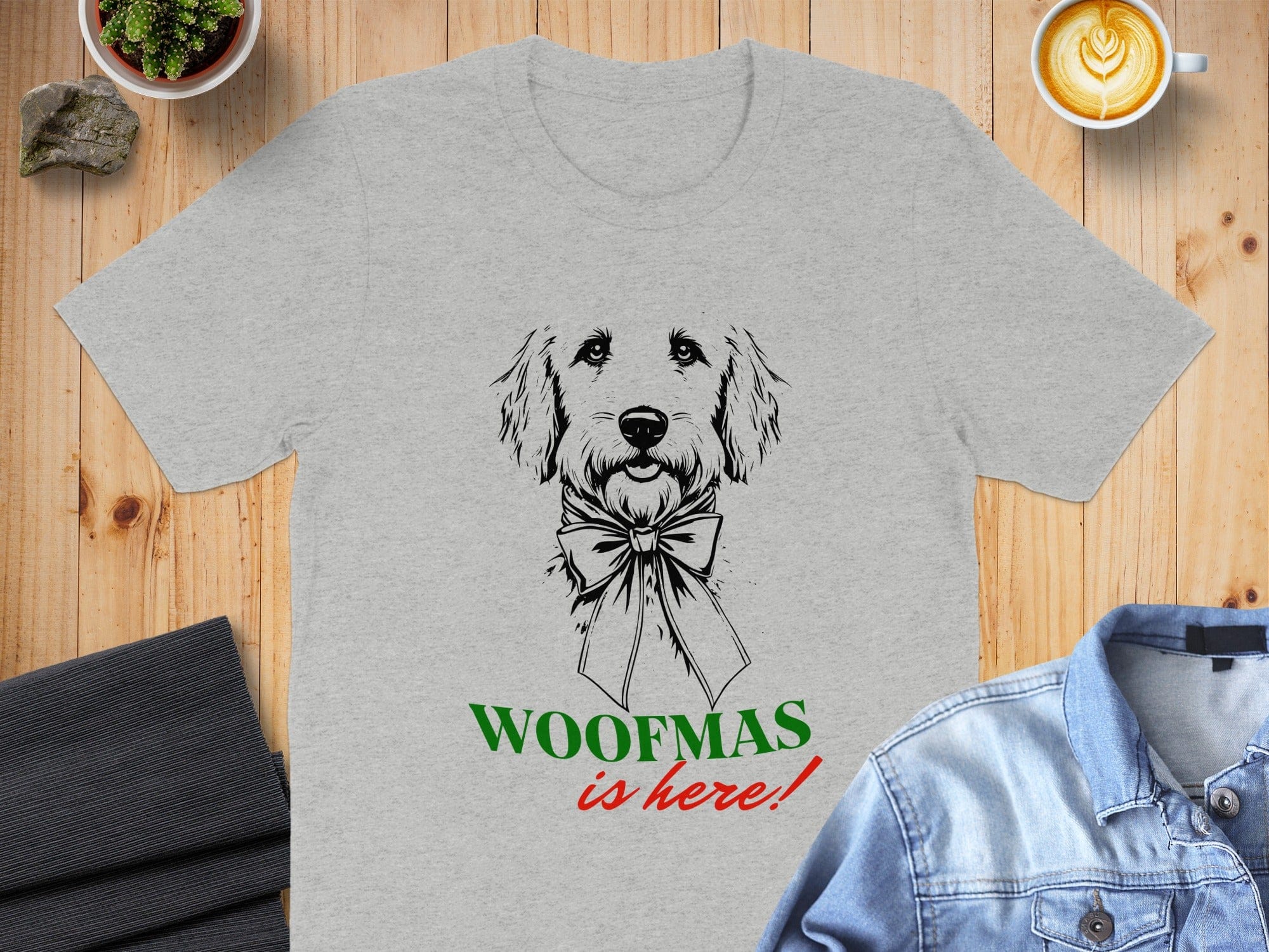 Woofmas is Here Holiday Dog Lover Graphic T-Shirt