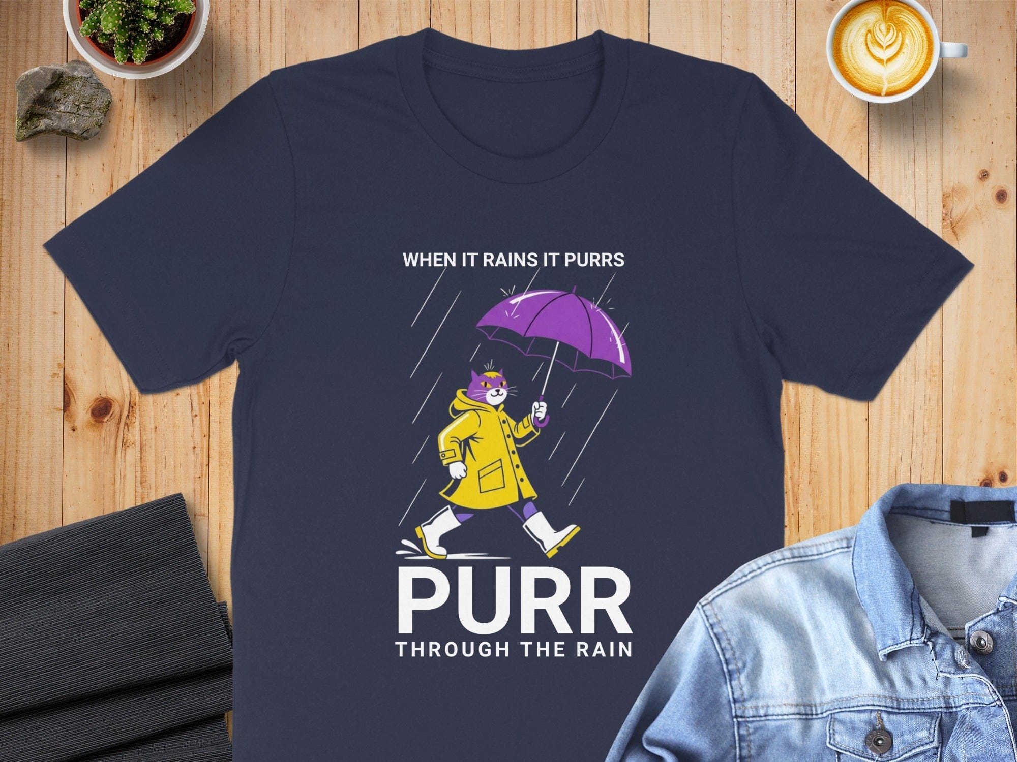 When It Rains It Purrs Purr Through The Rain shirt
