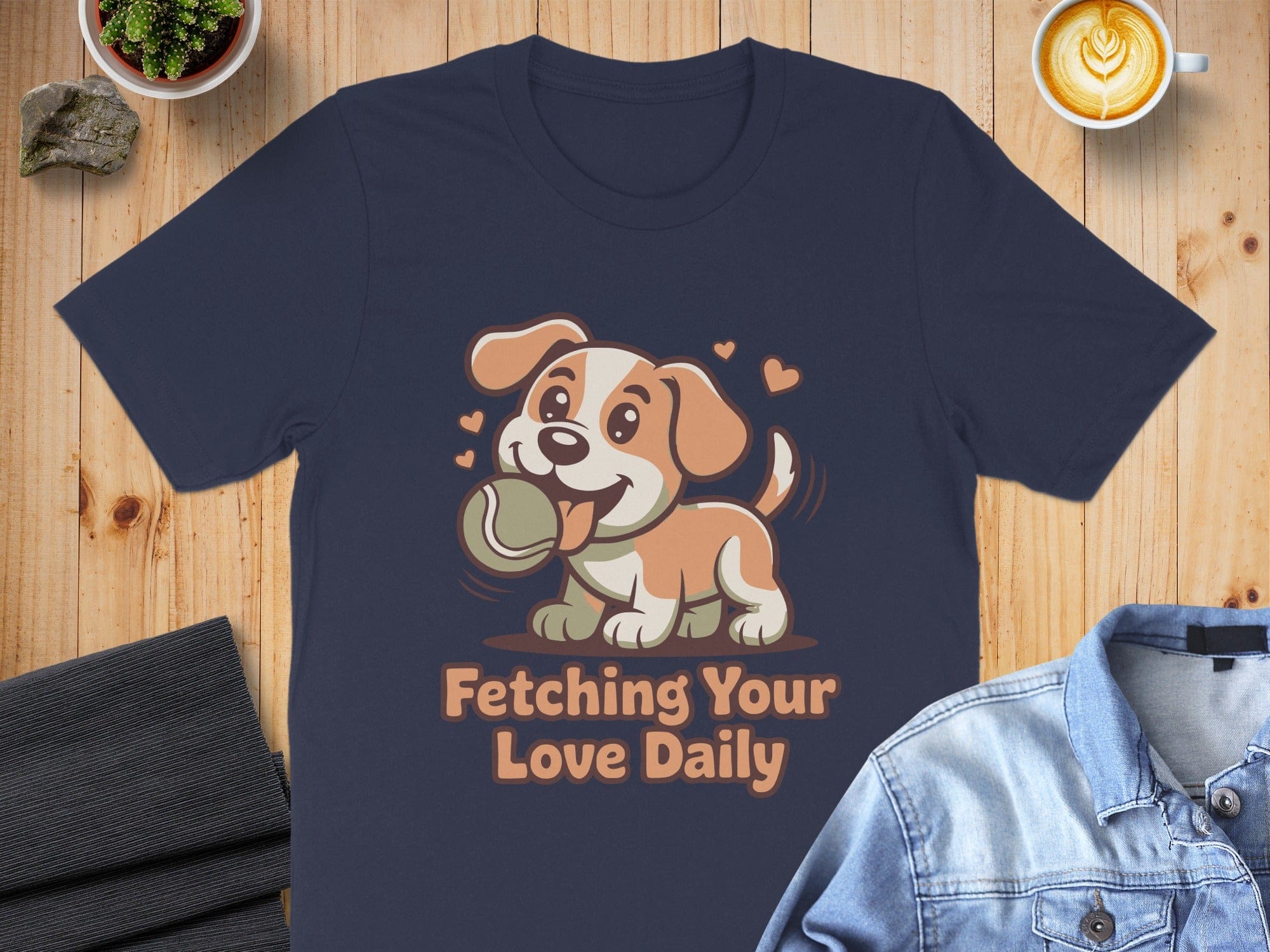 Fetching Your Love Daily Adorable Pet Design Shirt