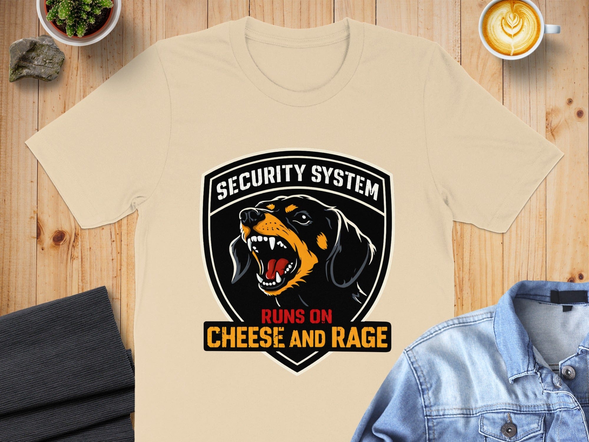 Security System Runs on Cheese and Rage T-shirt