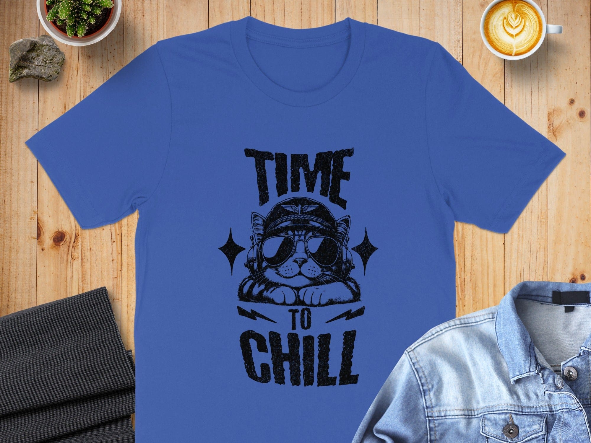 Time To Chill Cat Graphic T-Shirt for Relaxed Vibes