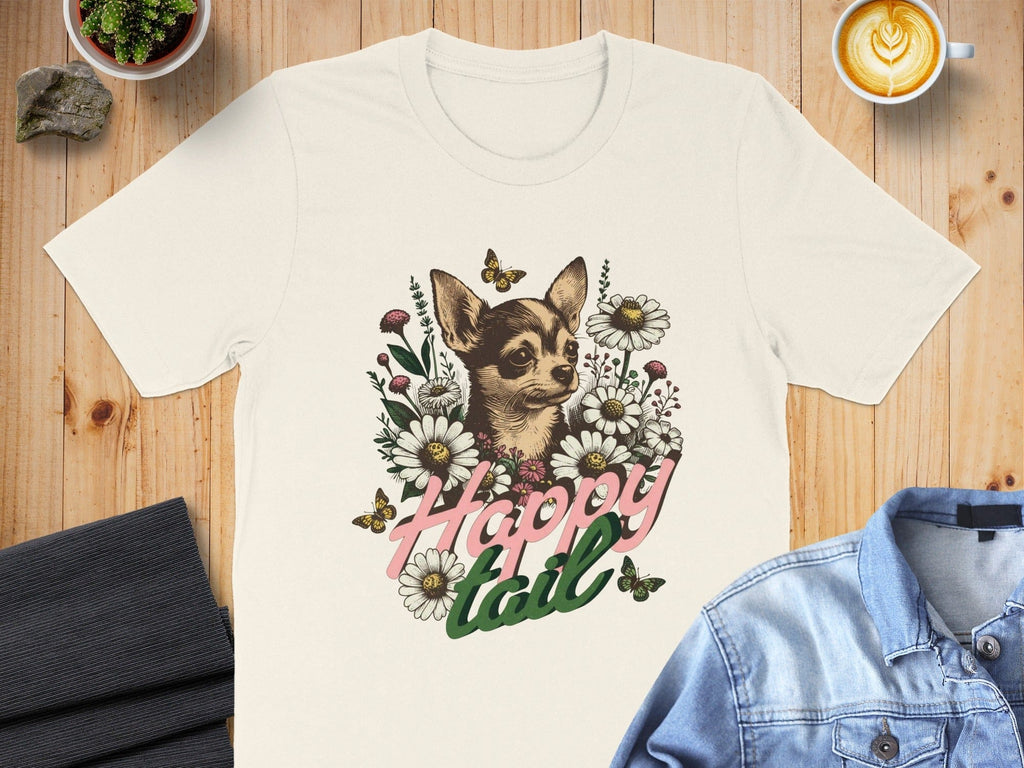 Happy Tail Cute Chihuahua Graphic T-Shirt Product