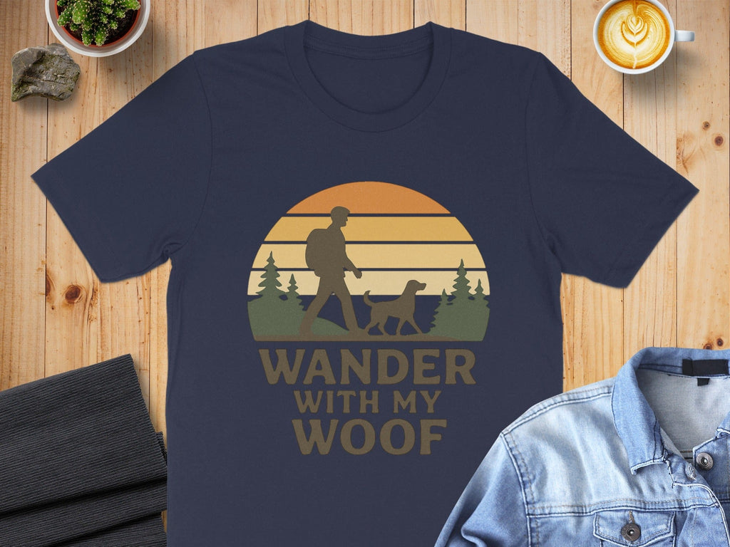 Stylish Wander With My Woof Dog Lover T-Shirt