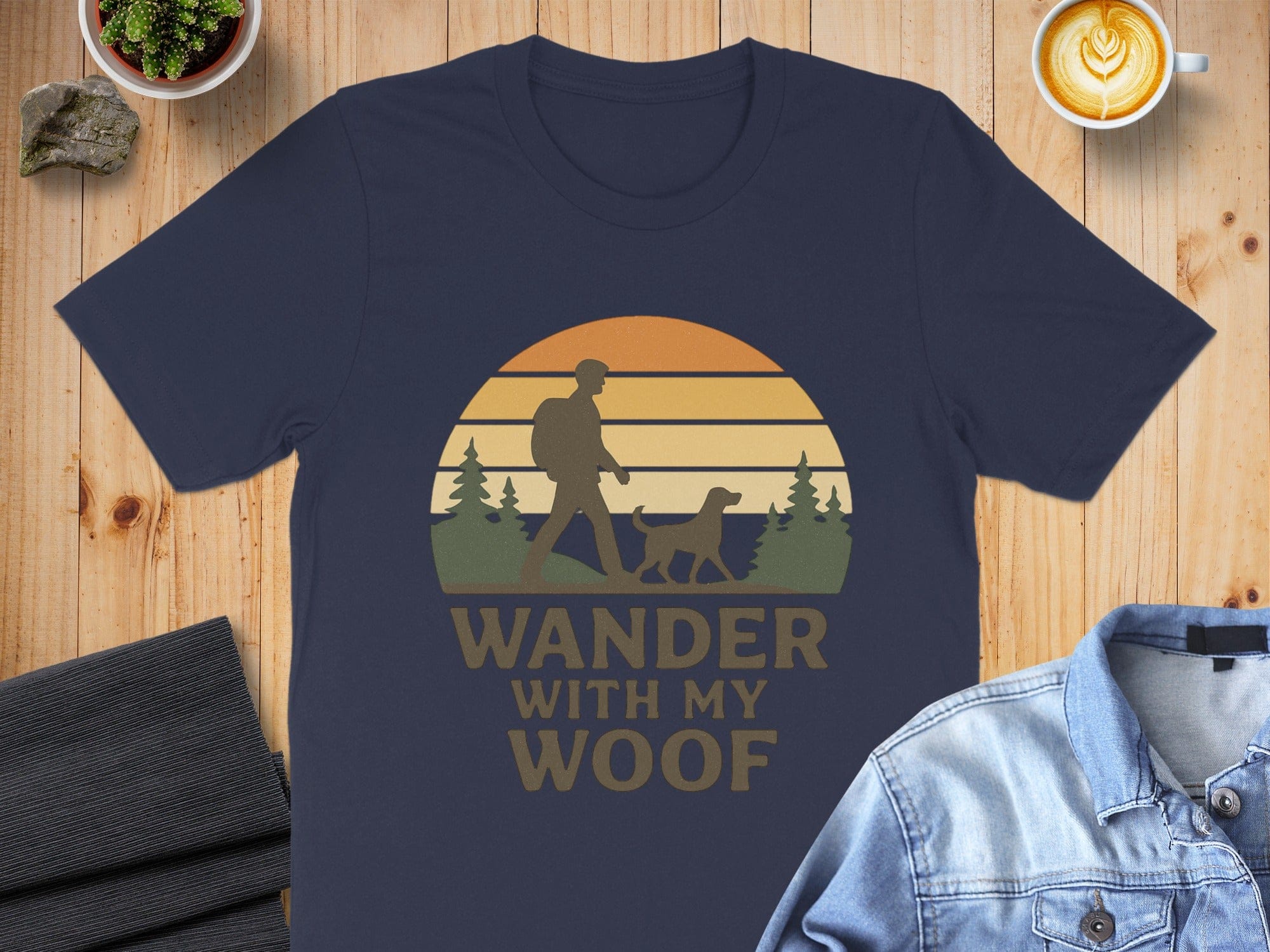Stylish Wander With My Woof Dog Lover T-Shirt