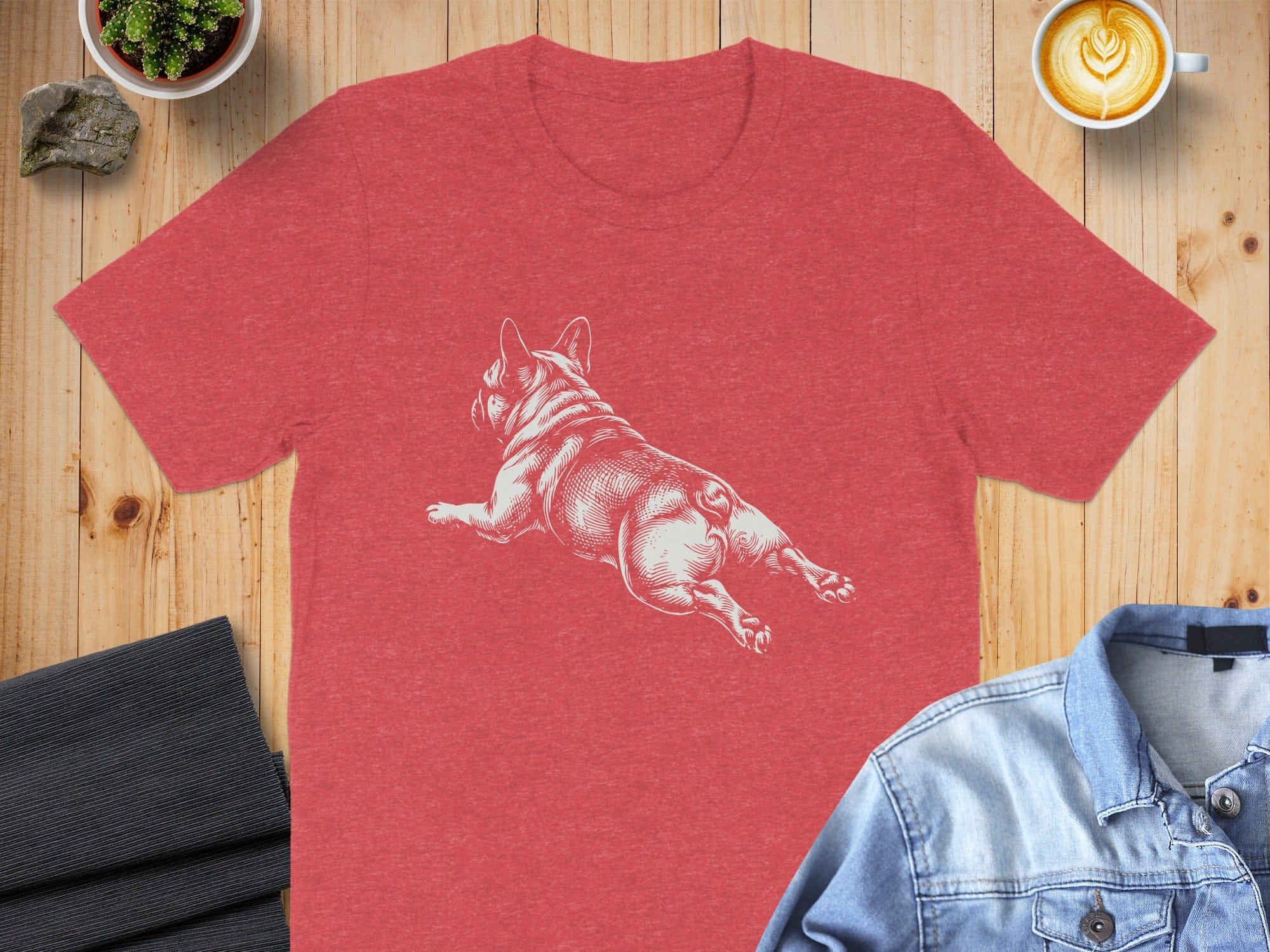 French Bulldog Illustration Relaxed Look T-Shirt