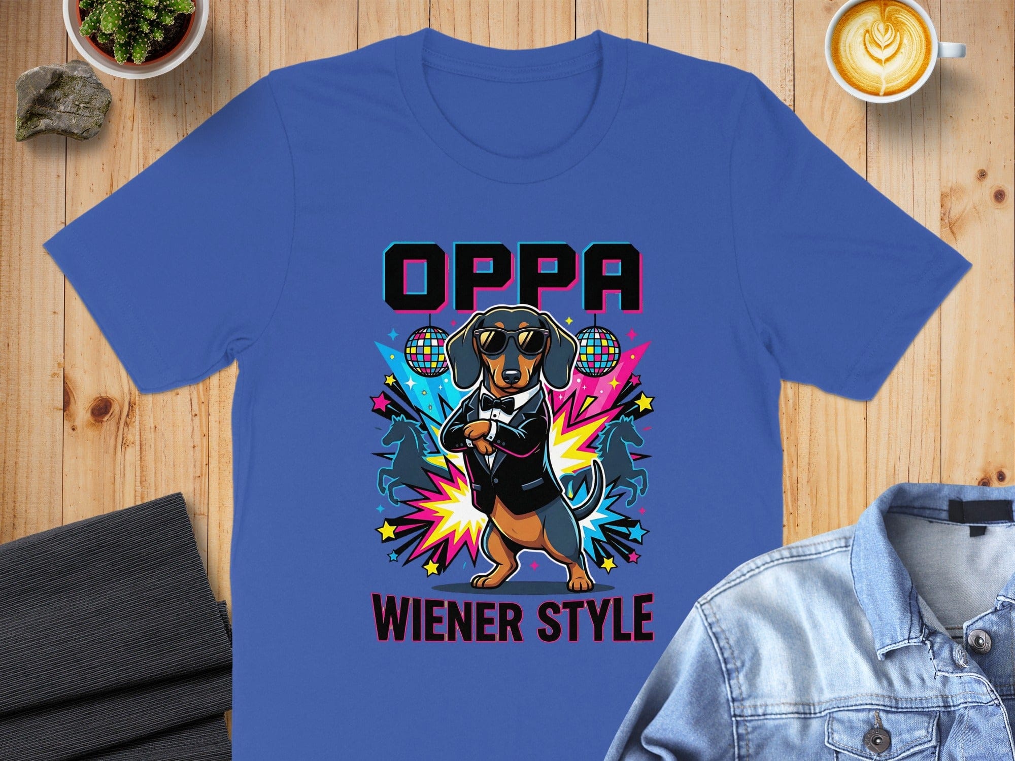 Oppa Wiener Style Dachshund Graphic T-shirt Product
