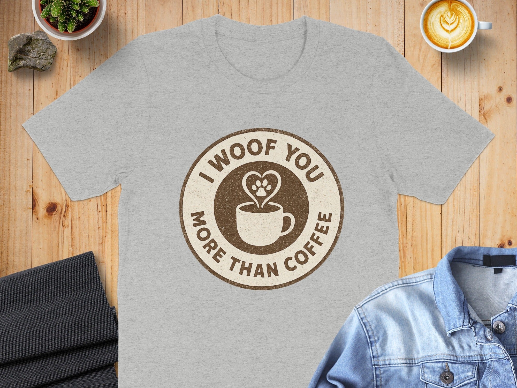 I Woof You More Than Coffee Graphic T-Shirt