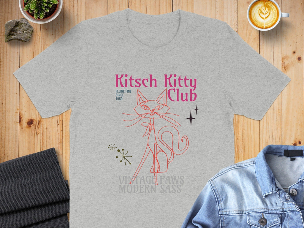 Kitsch Kitty Club Vintage Paws Modern Sass T-Shirt