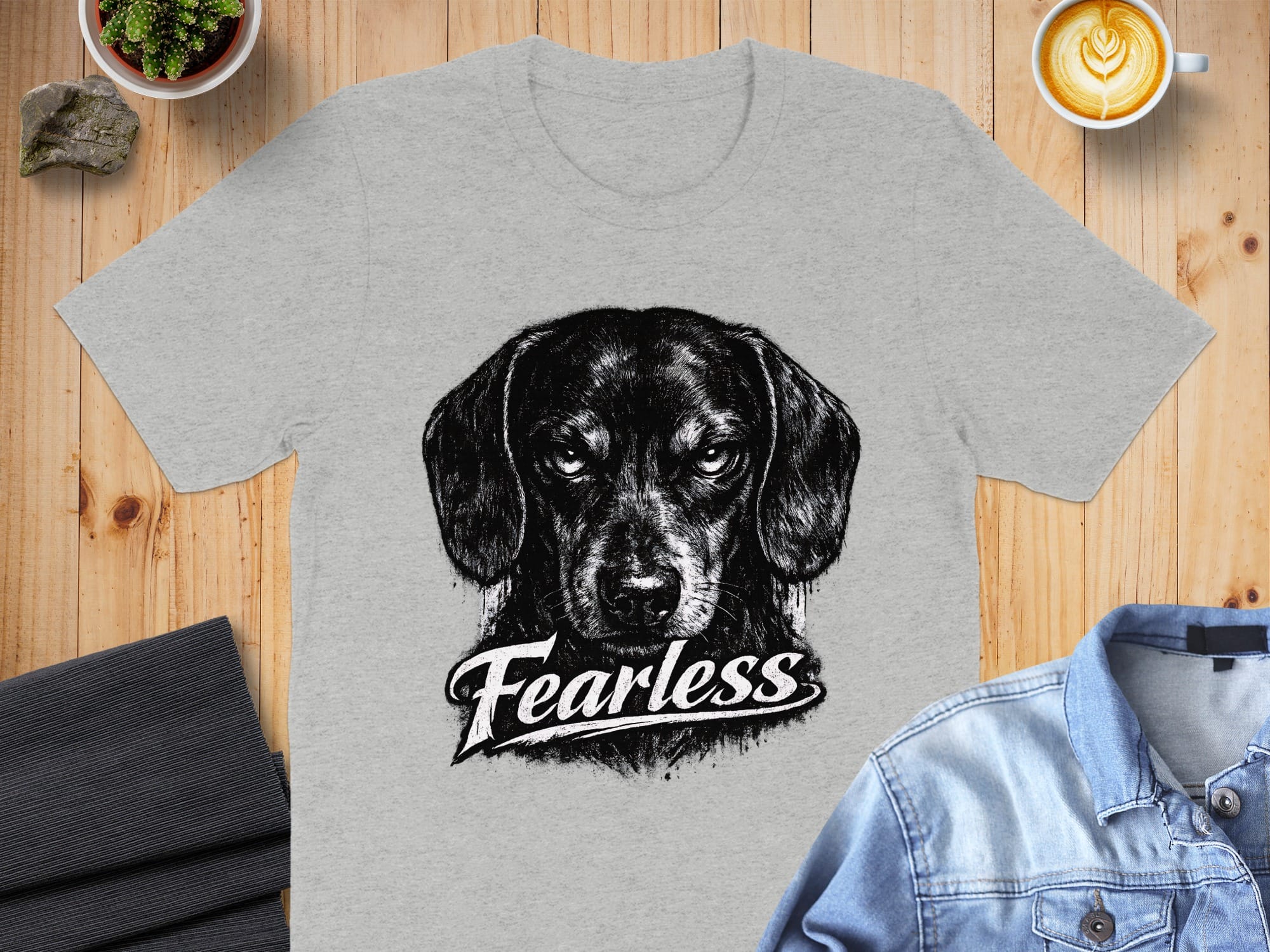 Fearless Dog Graphic T-Shirt for Bold Fashion Statements