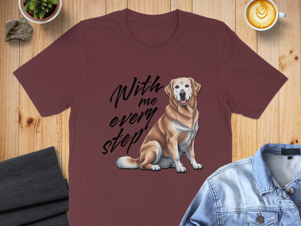 With Me Every Step Dog Graphic T-Shirt