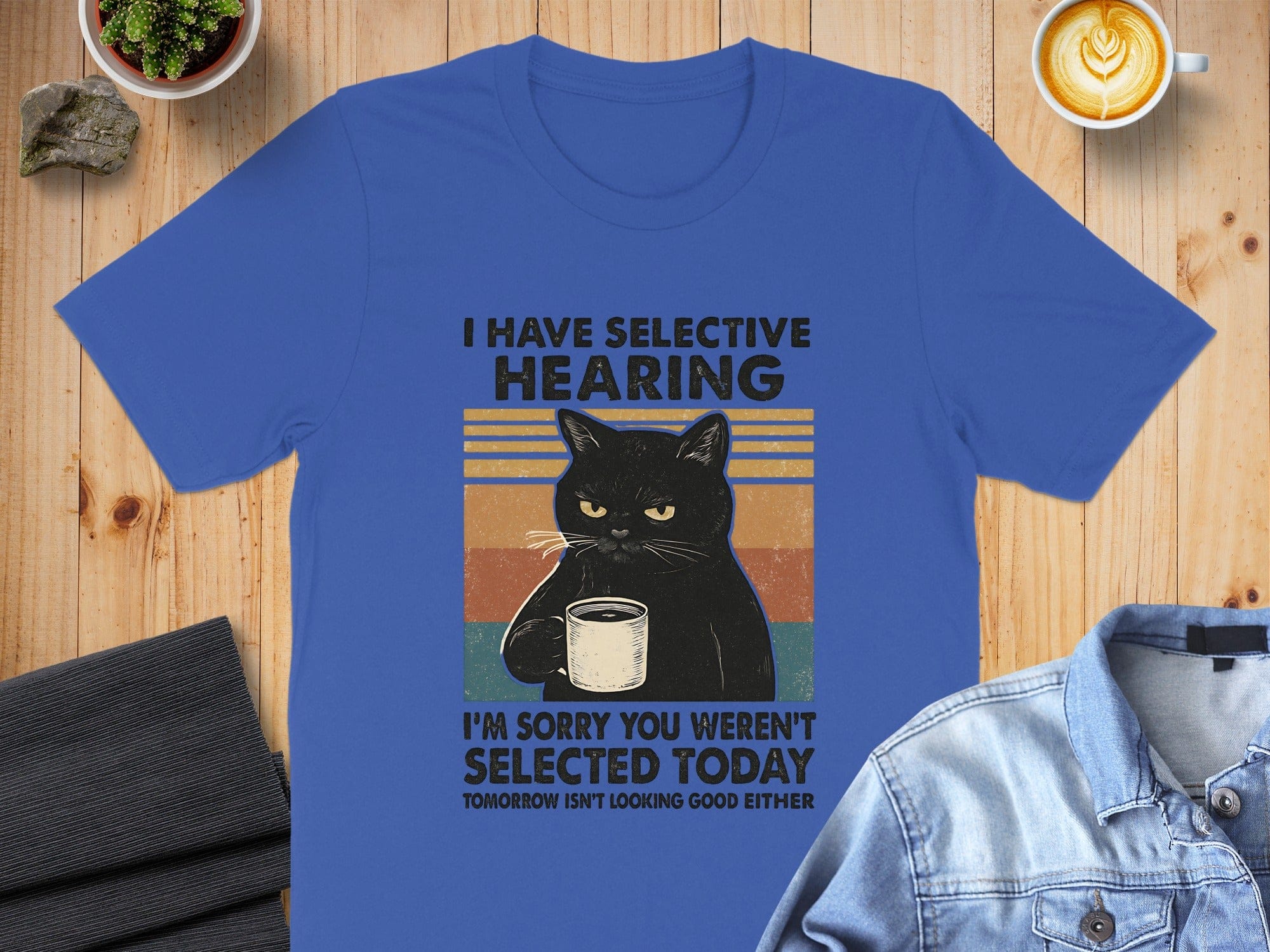 I Have Selective Hearing Cat Graphic T-Shirt