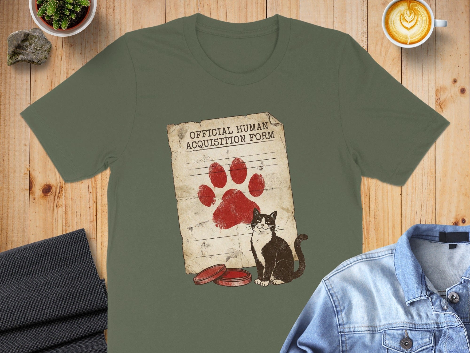 Official Human Acquisition Form Cat Lovers Shirt