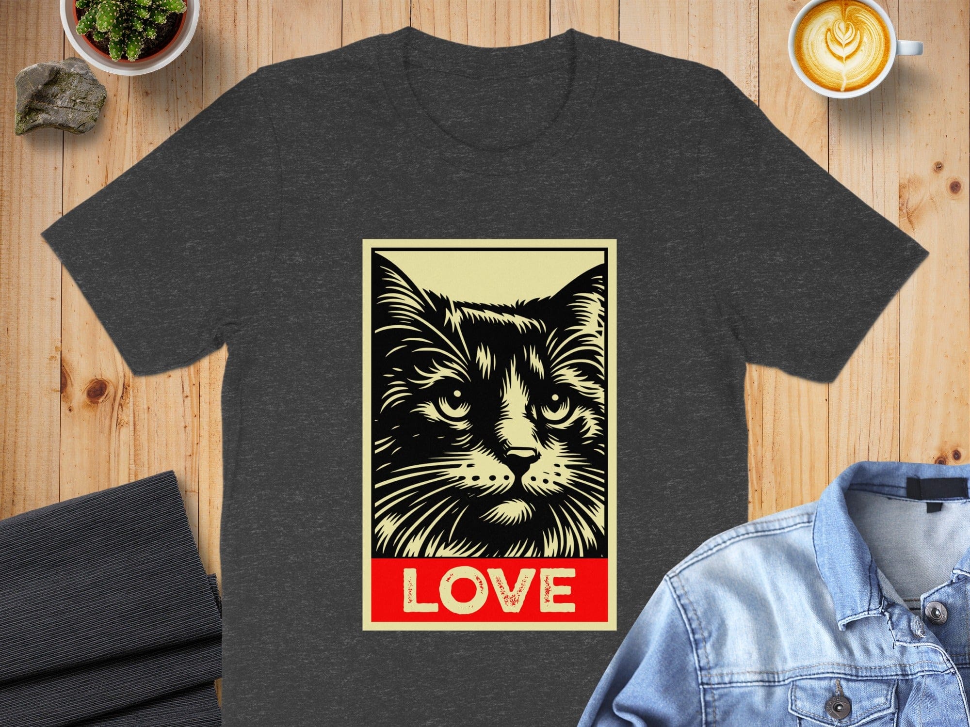 Love Cat Graphic T-Shirt with Stylish Design