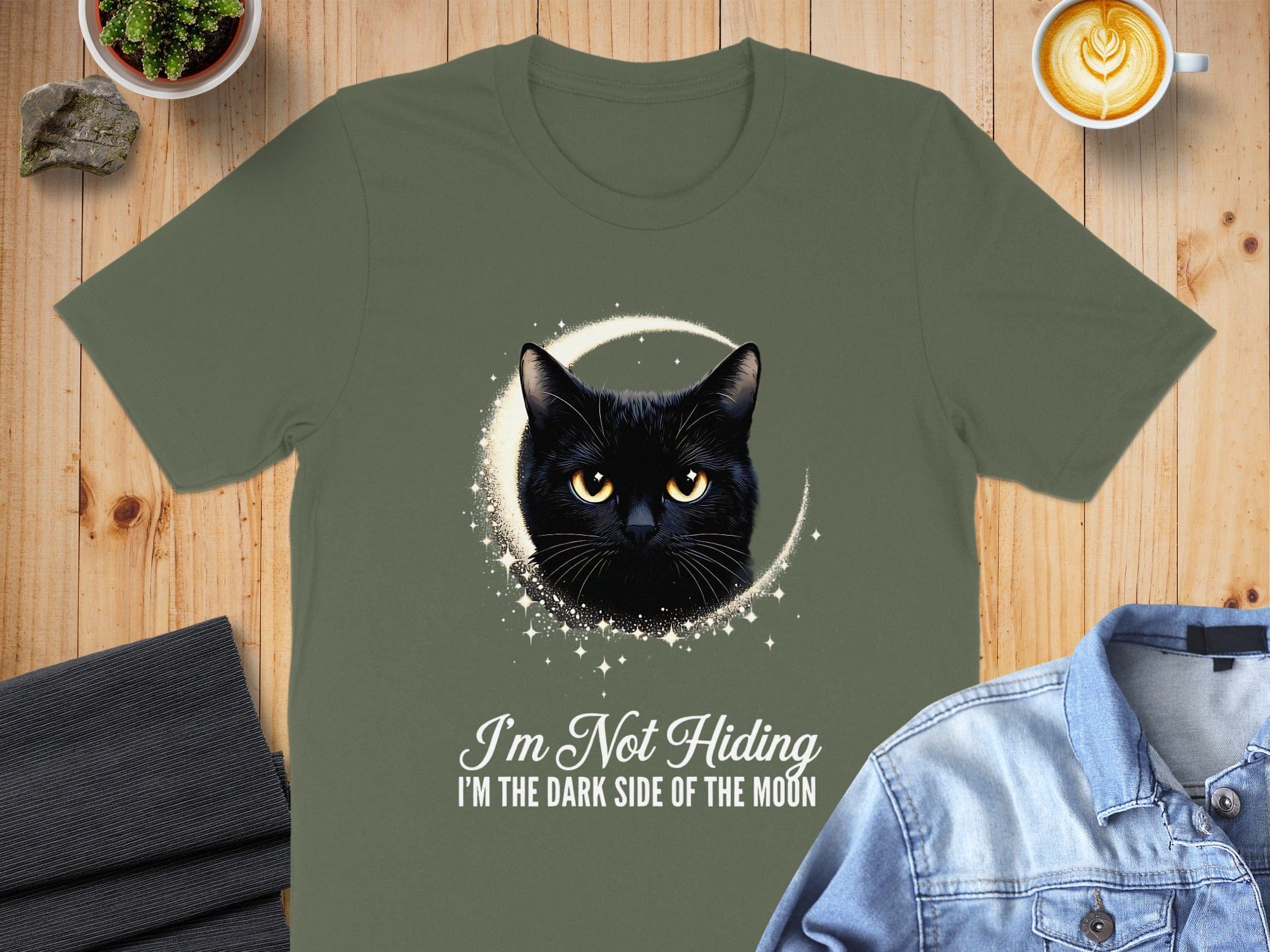 Moon Dark Side Cat T-Shirt