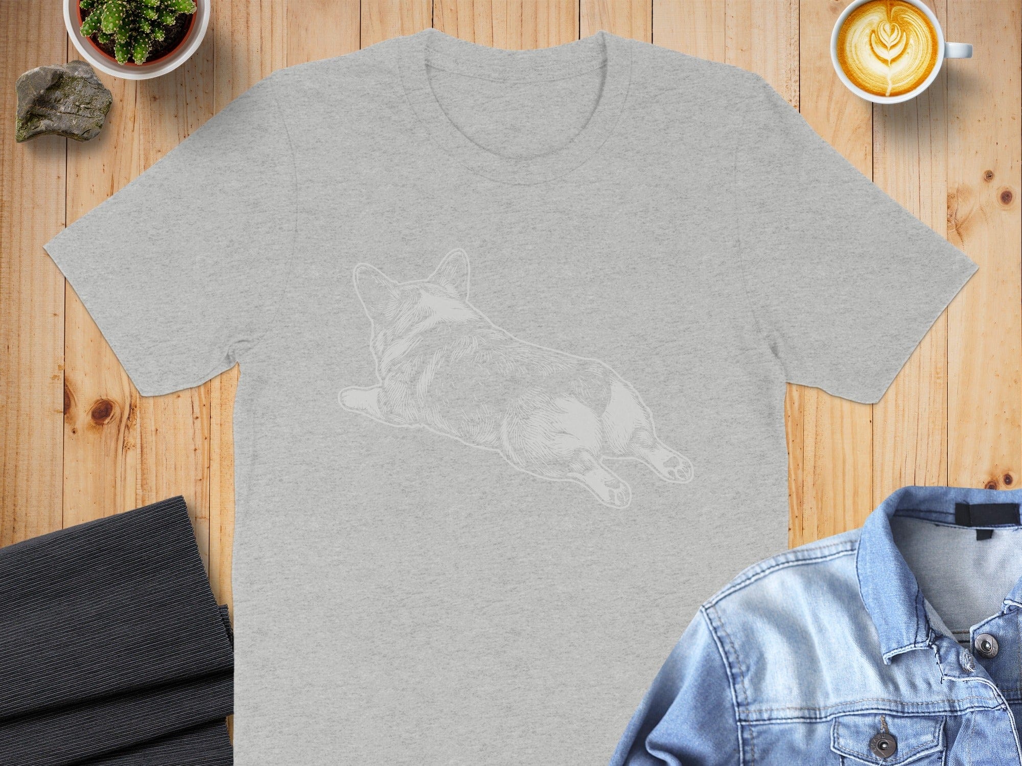 Adorable Corgi Design Printed on Comfortable T-Shirt