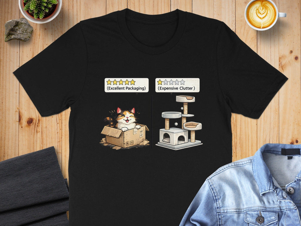 Cat's Excellent Packaging vs Expensive Clutter Tee