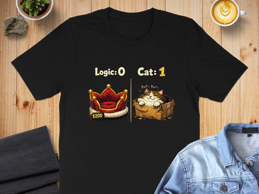 Funny Cat Logic 0 Cat 1 Graphic T-shirt