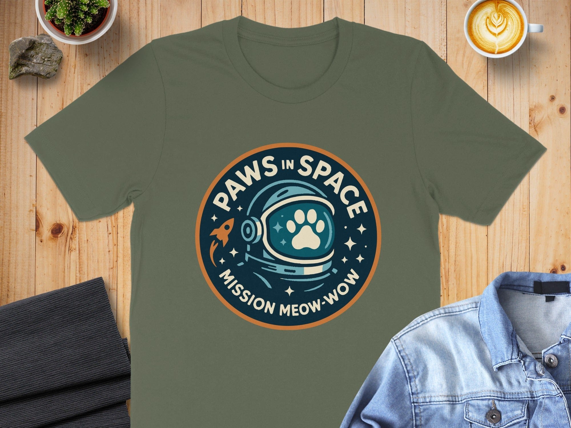 Paws in Space Mission Meow-Wow T-shirt