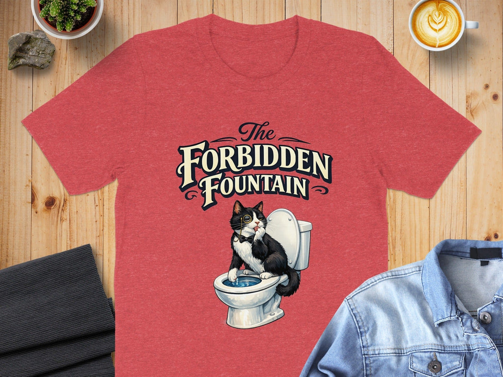 The Forbidden Fountain Cat on Toilet T-shirt
