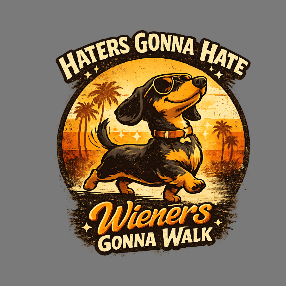 Haters Gonna Hate Wieners Gonna Walk Graphic Tee