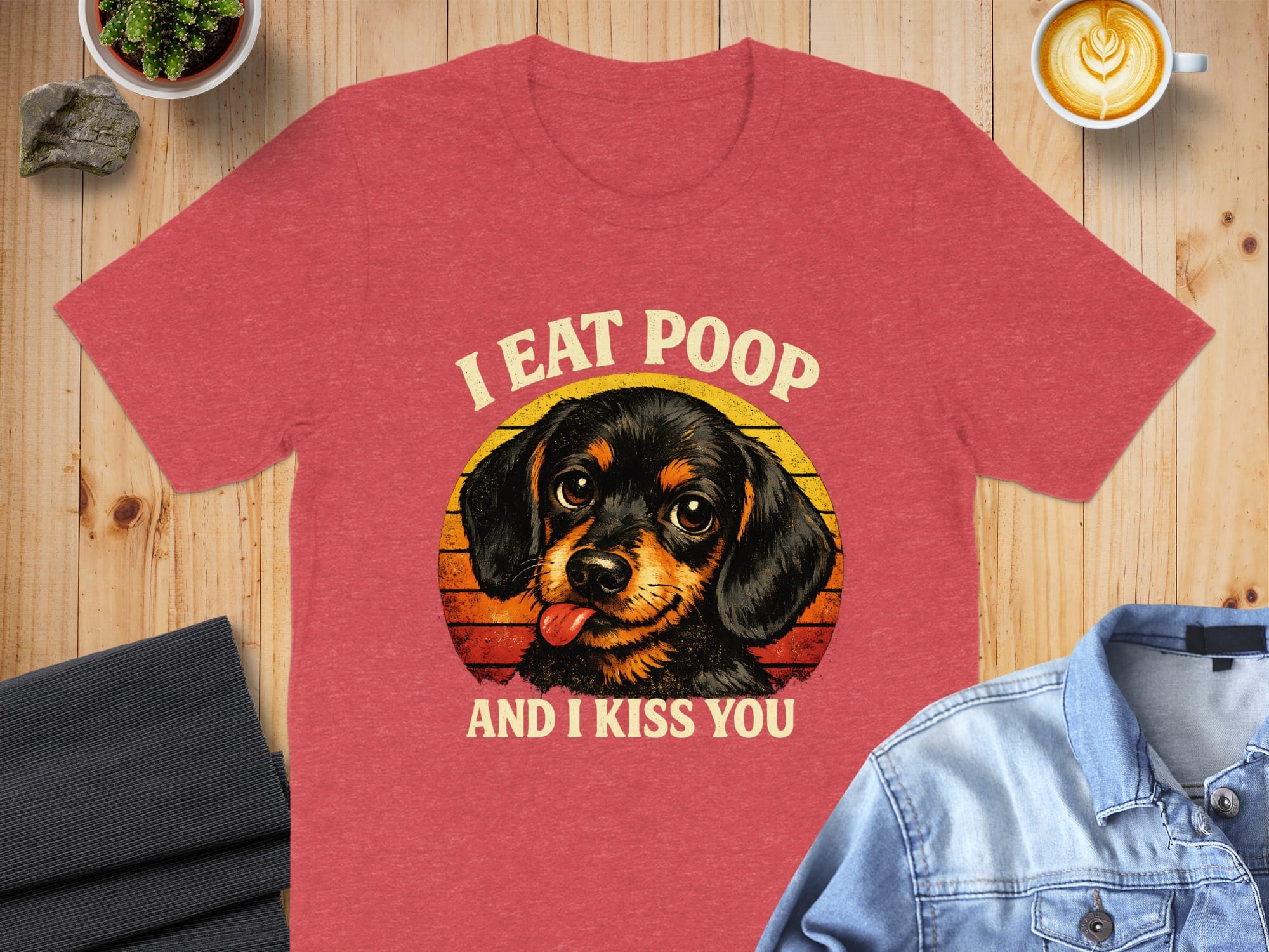 Funny Dog Lover T-Shirt I Eat Poop and I Kiss You Tee