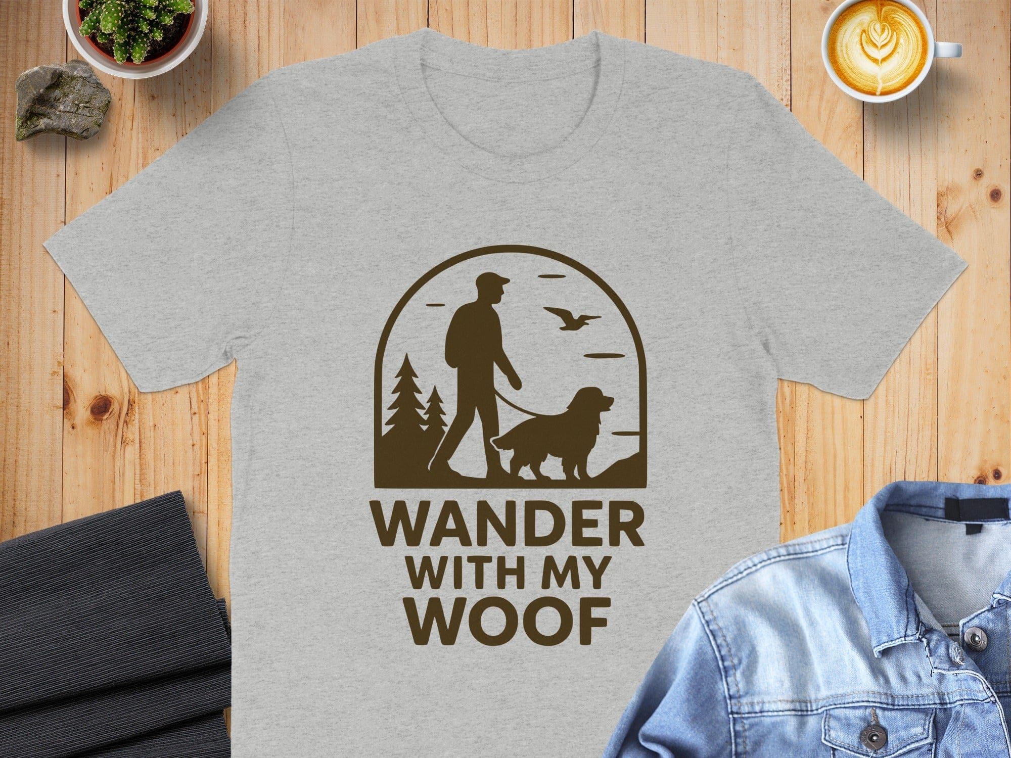 Wander With My Woof Dog Lover Graphic T-Shirt