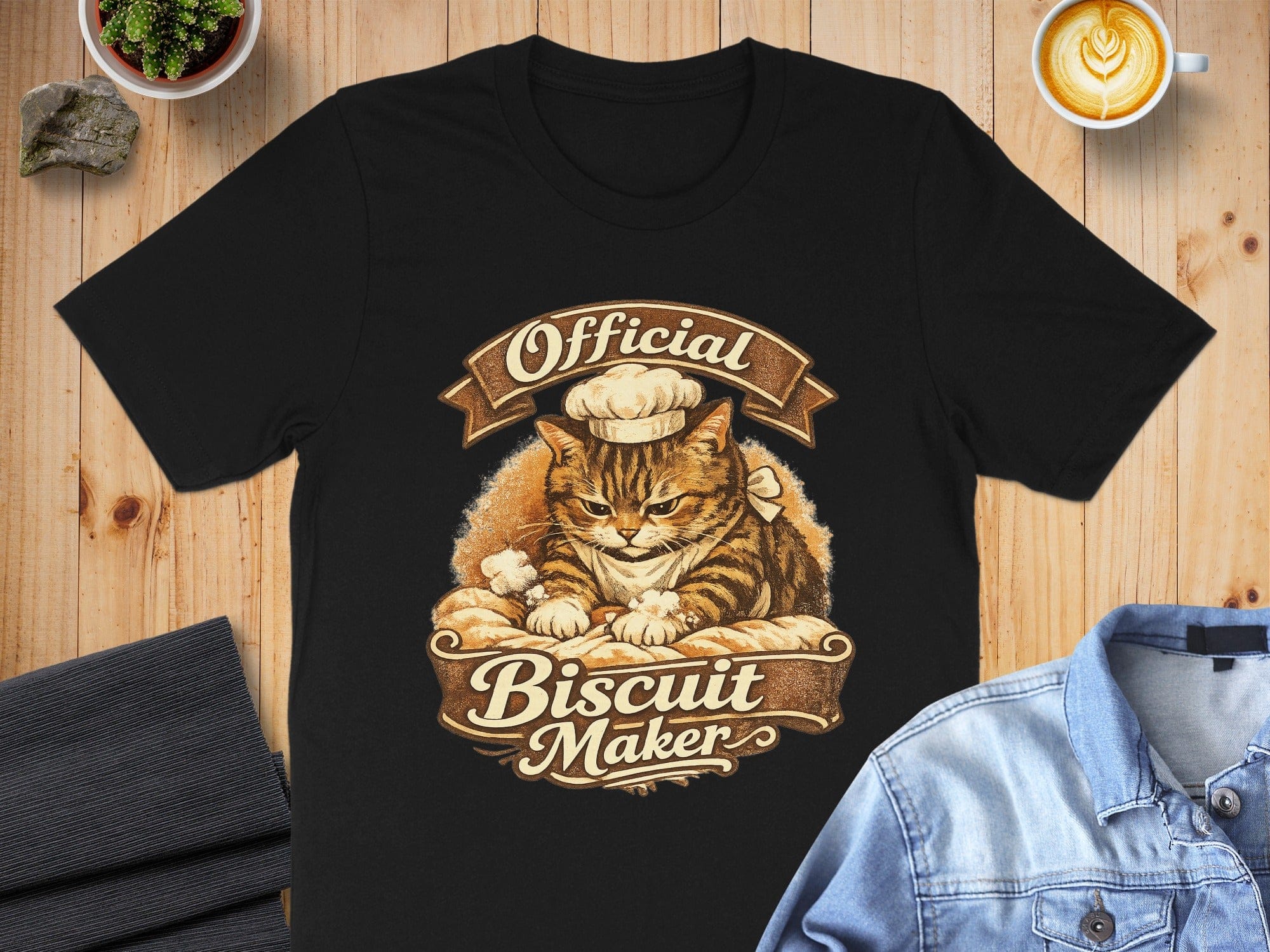 Official Biscuit Maker Cat Graphic T-Shirt