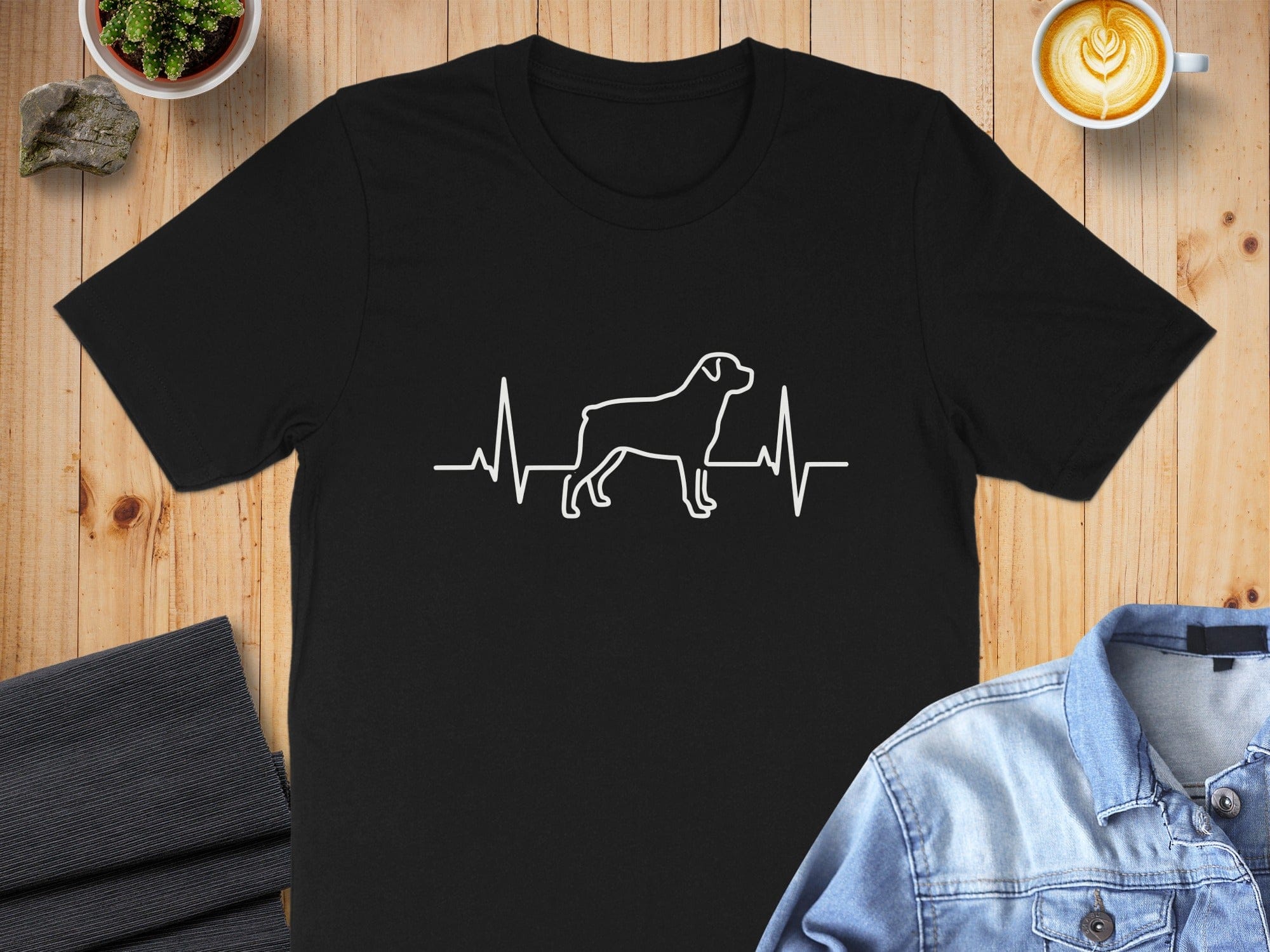 Heartbeat Dog Graphic Design T-Shirt for Pet Lovers