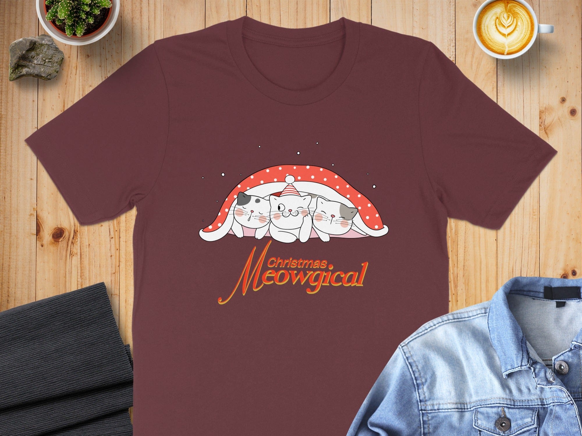 Christmas Meowgical Cats Graphic T-shirt