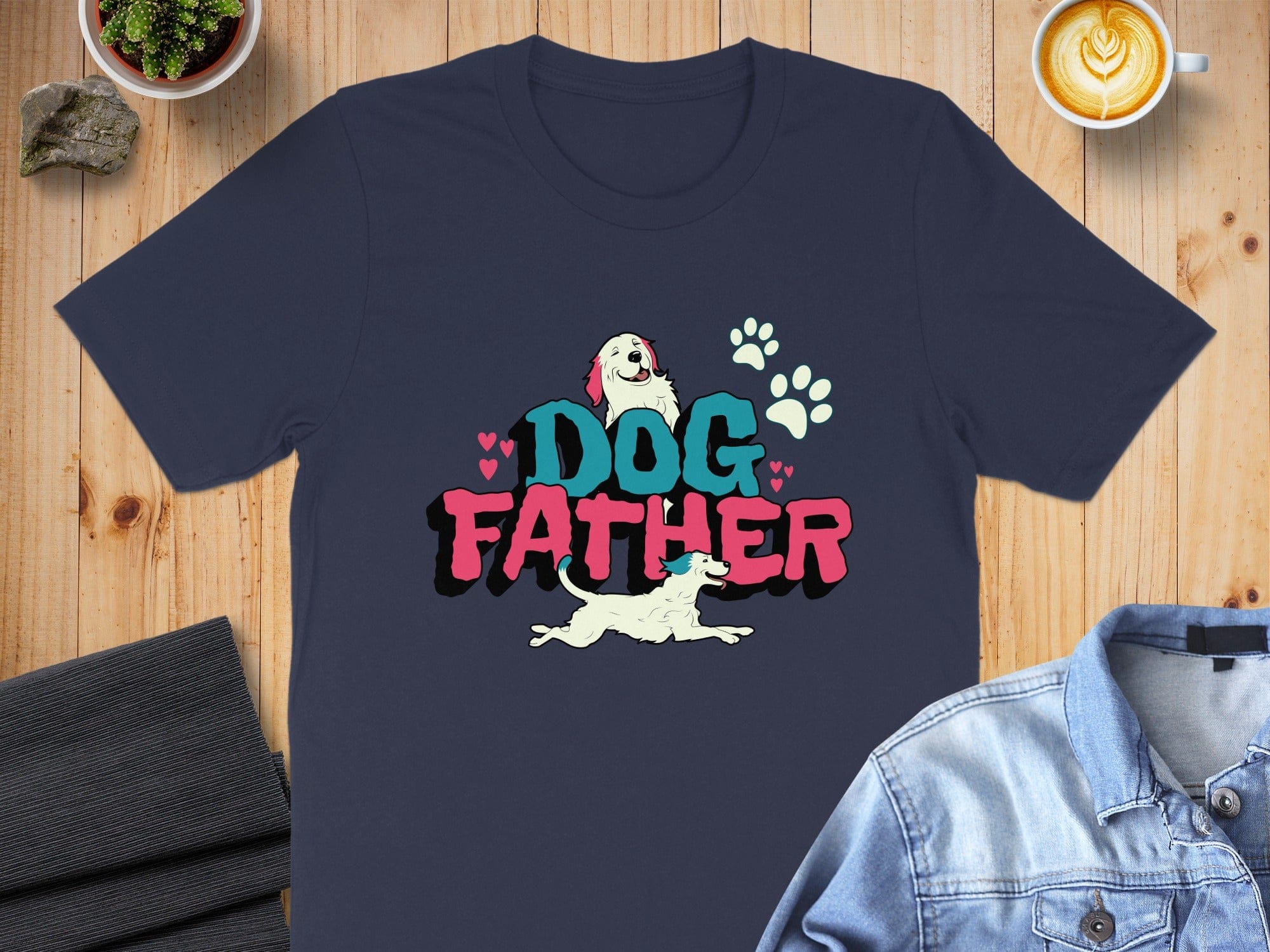 Dog Father Graphic Tee for Dog Lovers