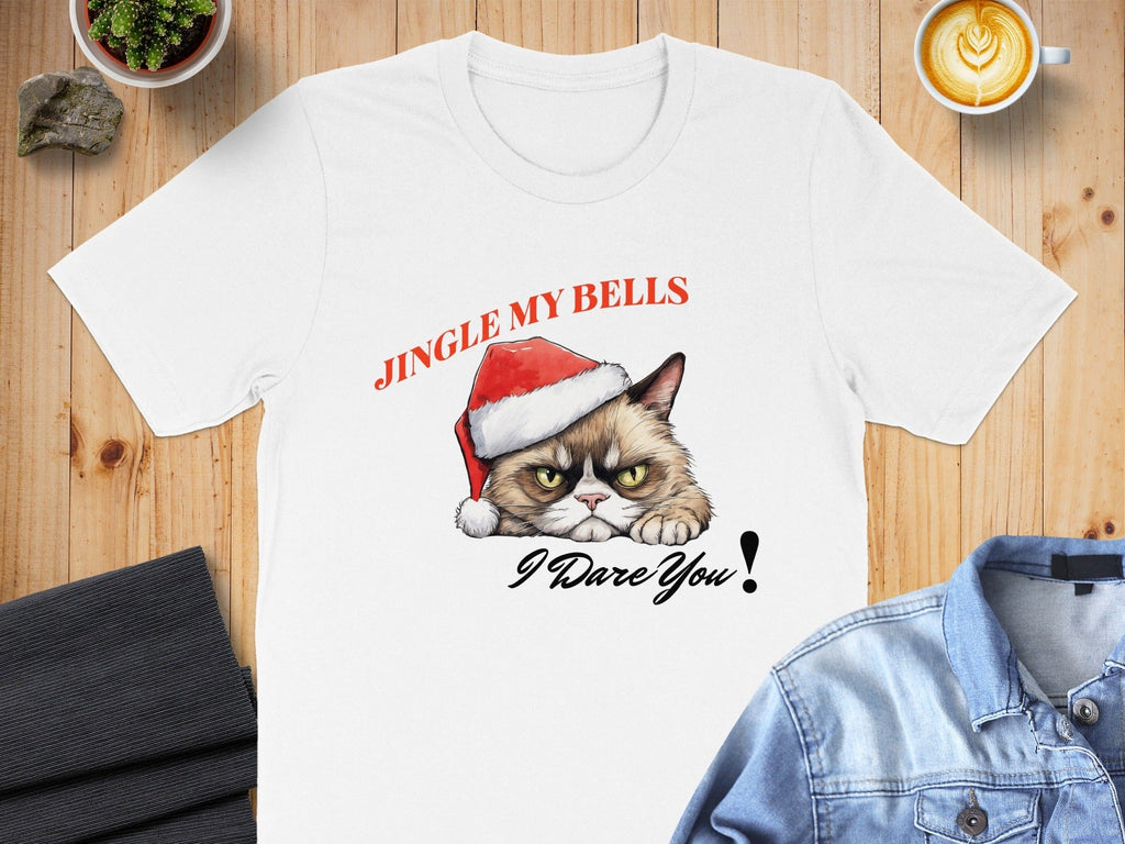 Jingle My Bells I Dare You Cat Graphic T-shirt