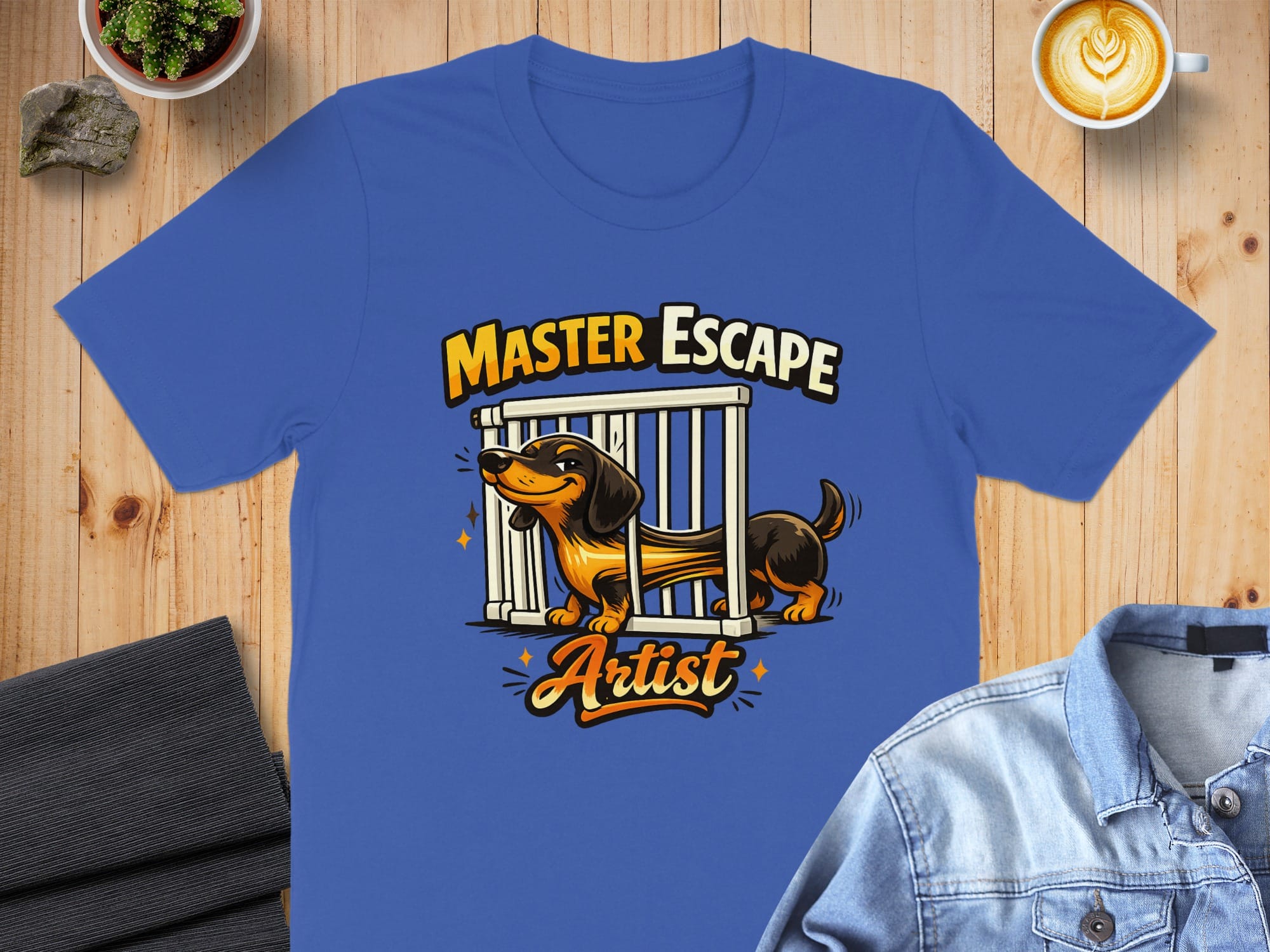 Master Escape Artist Dachshund Graphic Tee Shirt