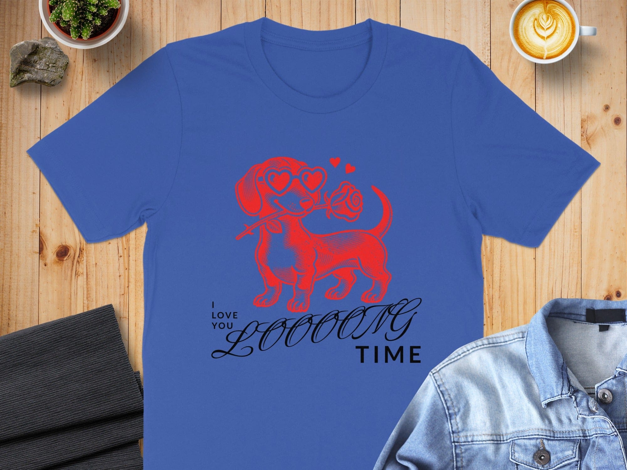 I Love You Loooong Time Dachshund Design Shirt