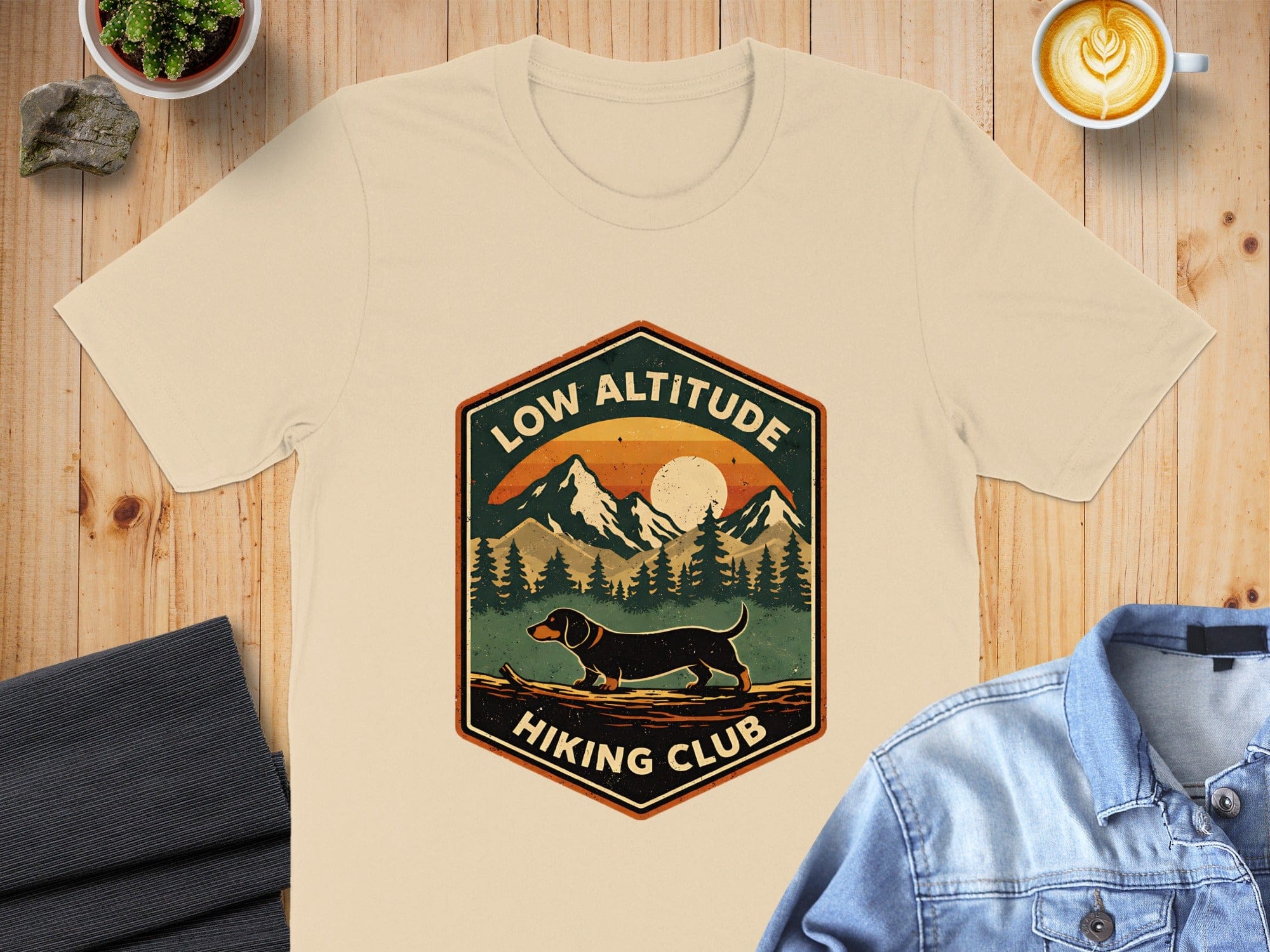 Low Altitude Hiking Club Graphic Dog T-Shirt