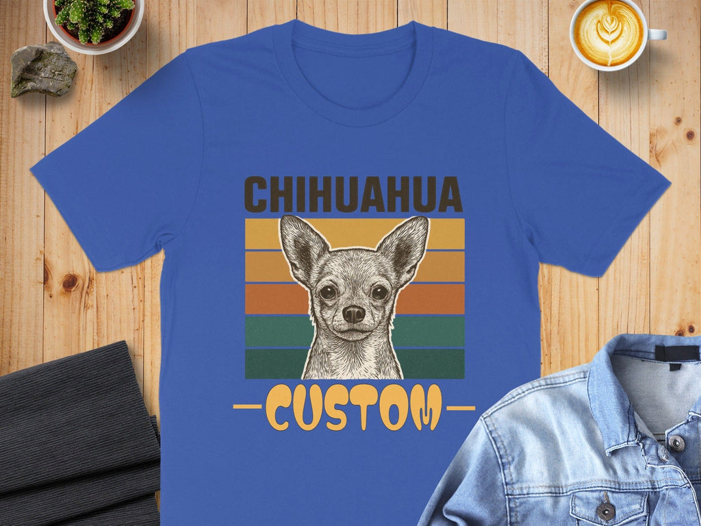 Vintage Style Customizable Chihuahua T-Shirt with Cute Design