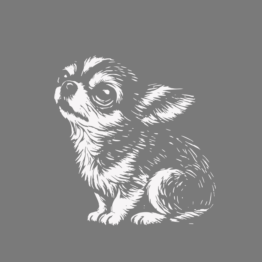 Adorable Chihuahua Graphic Illustration Art Product