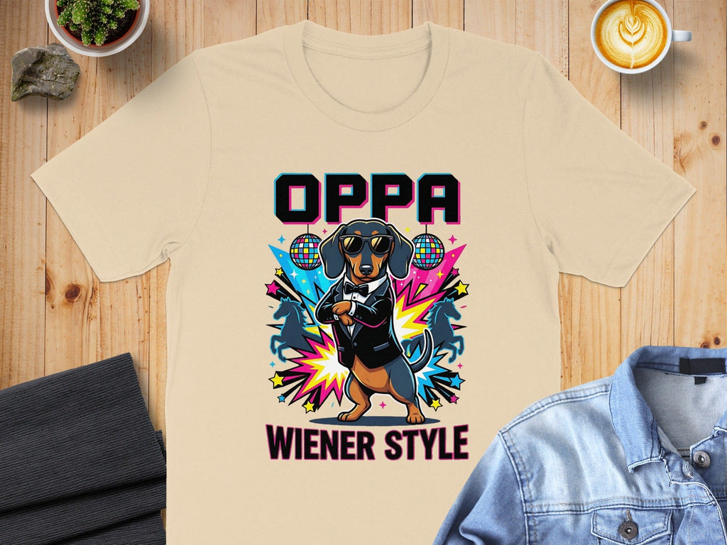 OPPA Wiener Style Funny Dog Graphic T-Shirt
