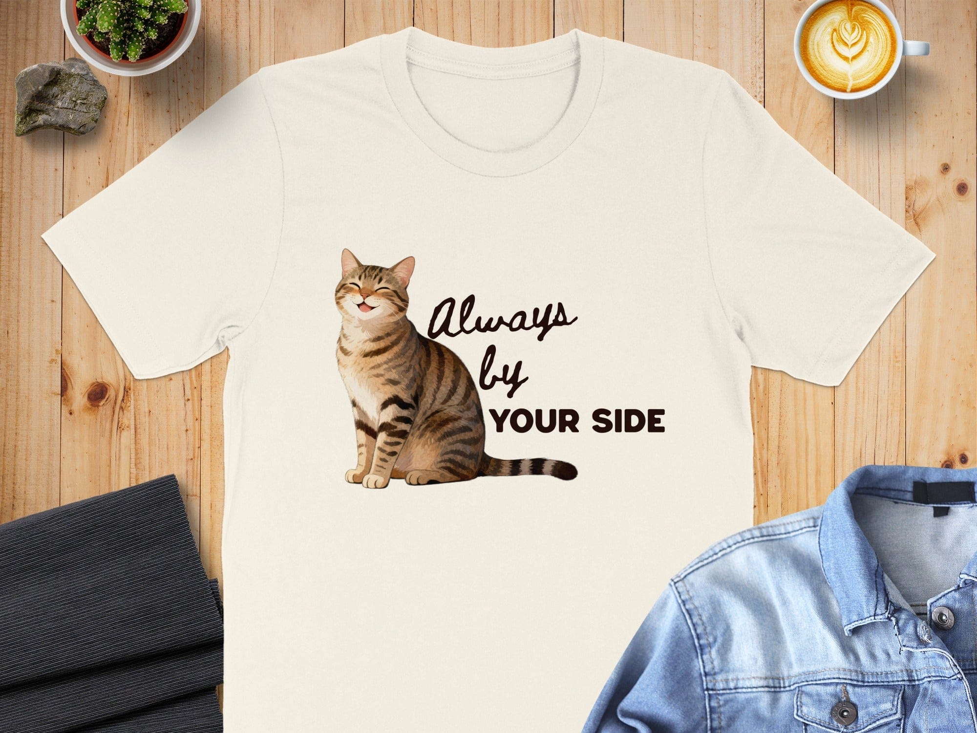 Always by Your Side Cat Graphic T-shirt