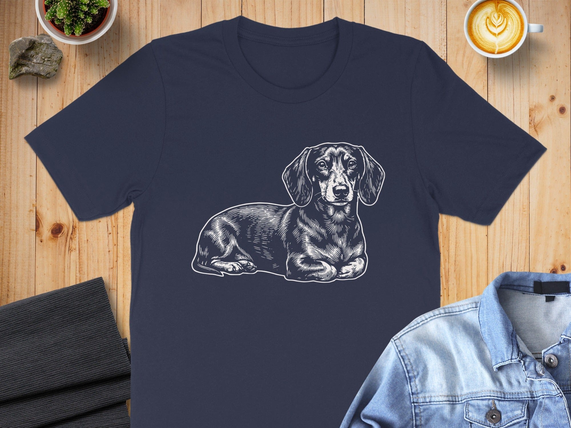 Dachshund Graphic Printed Design Casual Tee Shirt