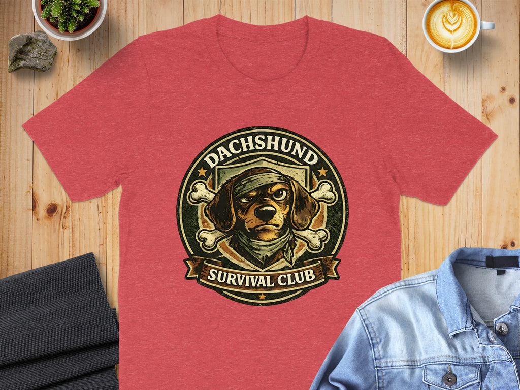 Dachshund Survival Club Graphic Tee for Dog Lovers