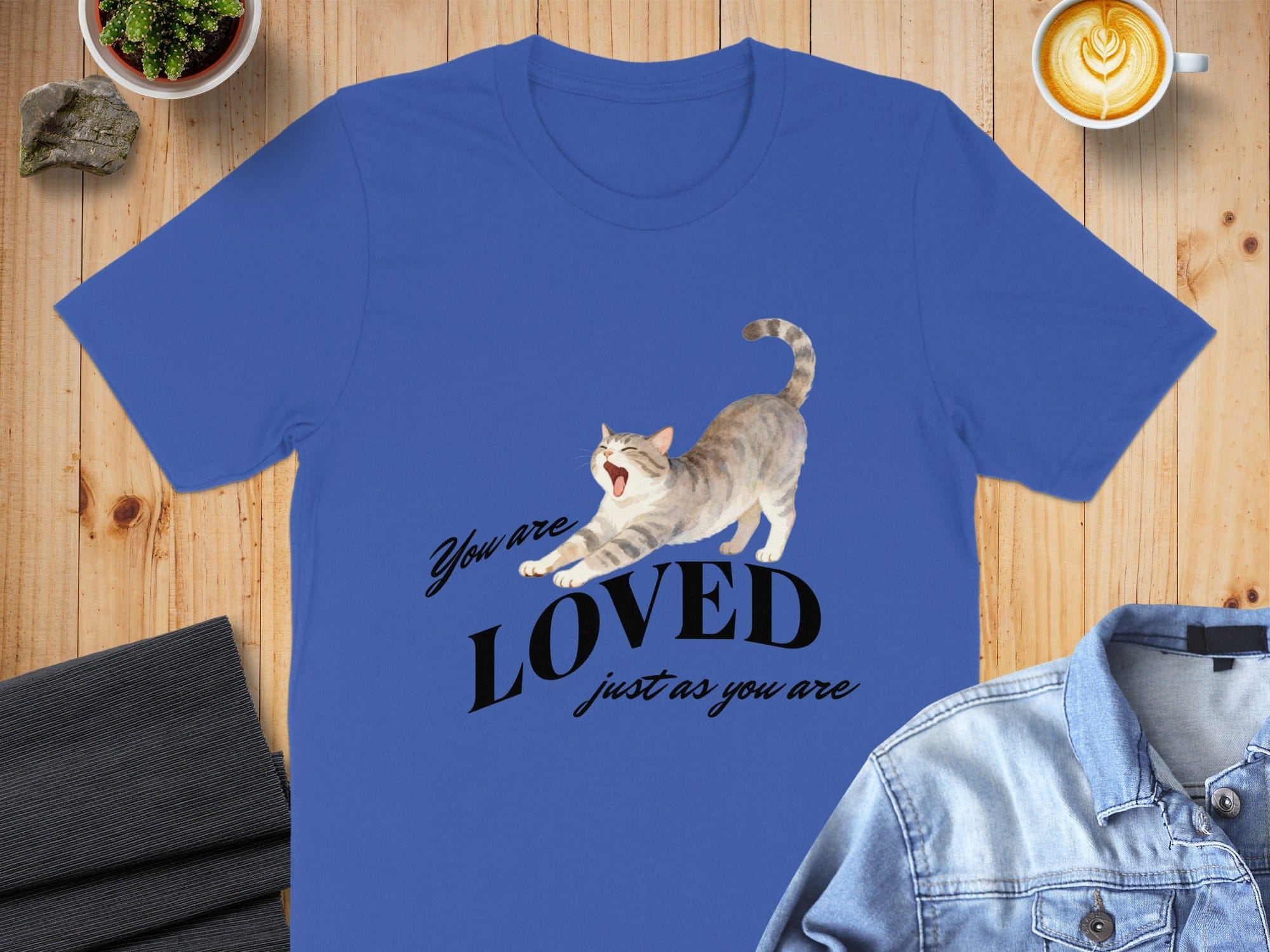 You Are Loved Just As You Are Cat Graphic Tee
