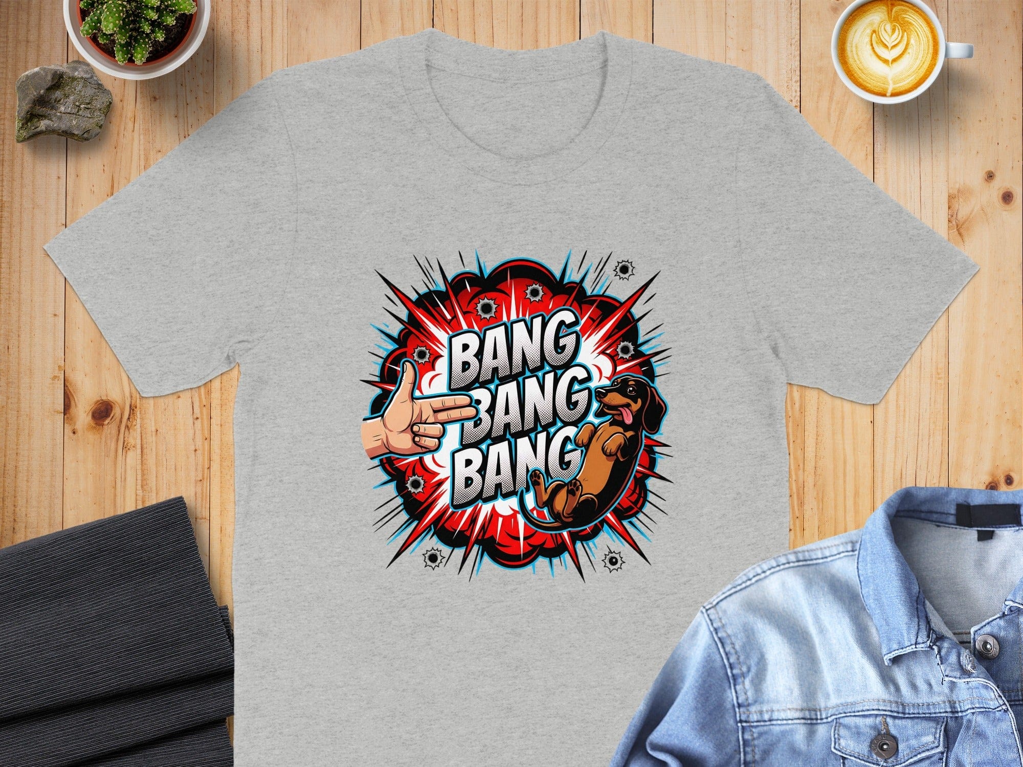 Bang Bang Bang Graphic Short Sleeve Casual T-shirt