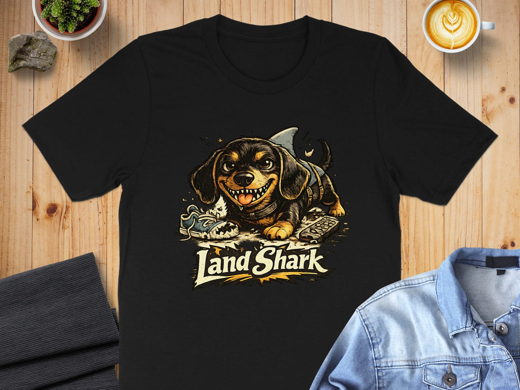 Adorable Dachshund Land Shark Graphic T-Shirt